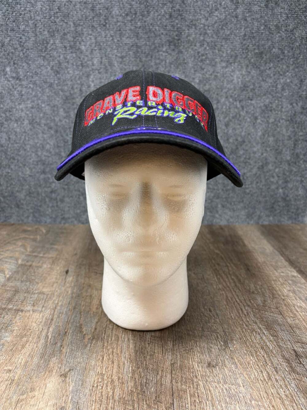 Grave Digger Monster Truck Racing Vintage Strap Back Hat Cap Embroidered Black